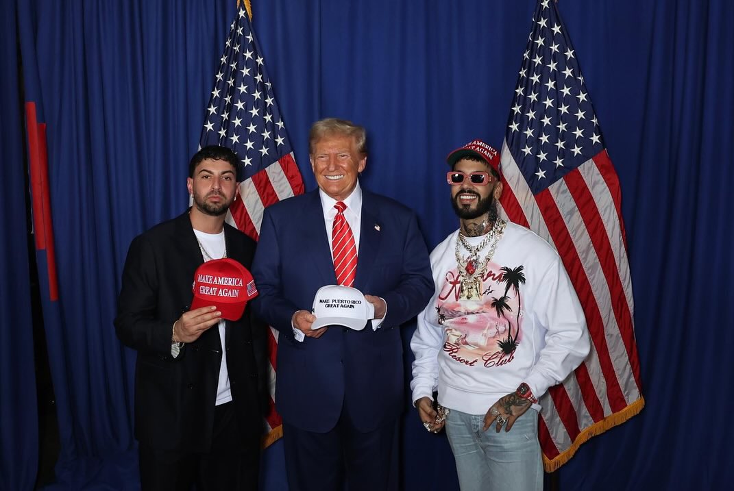 Los cantantes de reguetón Anuel AA y Justin Quiles apoyan a Trump en  Pensilvania