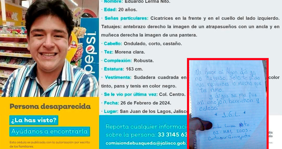Jalisco: Autor de carta de amor encontrada en centro de adiestramiento está vivo
