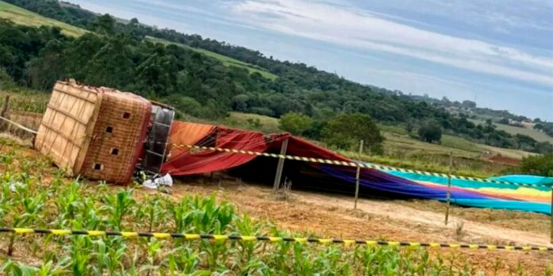 Brasil: Mujer embarazada muere en accidente de globo aerostático